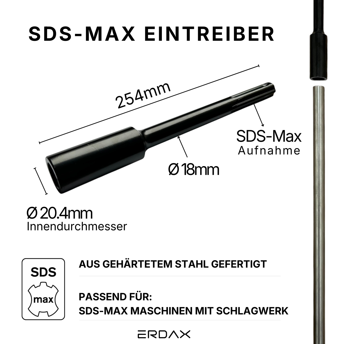 SDS-Max Eintreiber für Tiefenerder