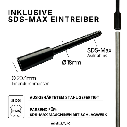 Tiefenerder V4A SET 4x1m Inkl. SDS-Max und Klemme - 4 Meter